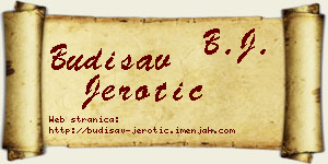 Budisav Jerotić vizit kartica